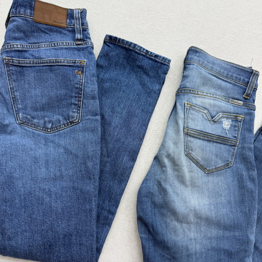 Madewell KanCan Jeans 2Pc Bundle Womens 24 Blue Slim Boyjean Distressed Skinny